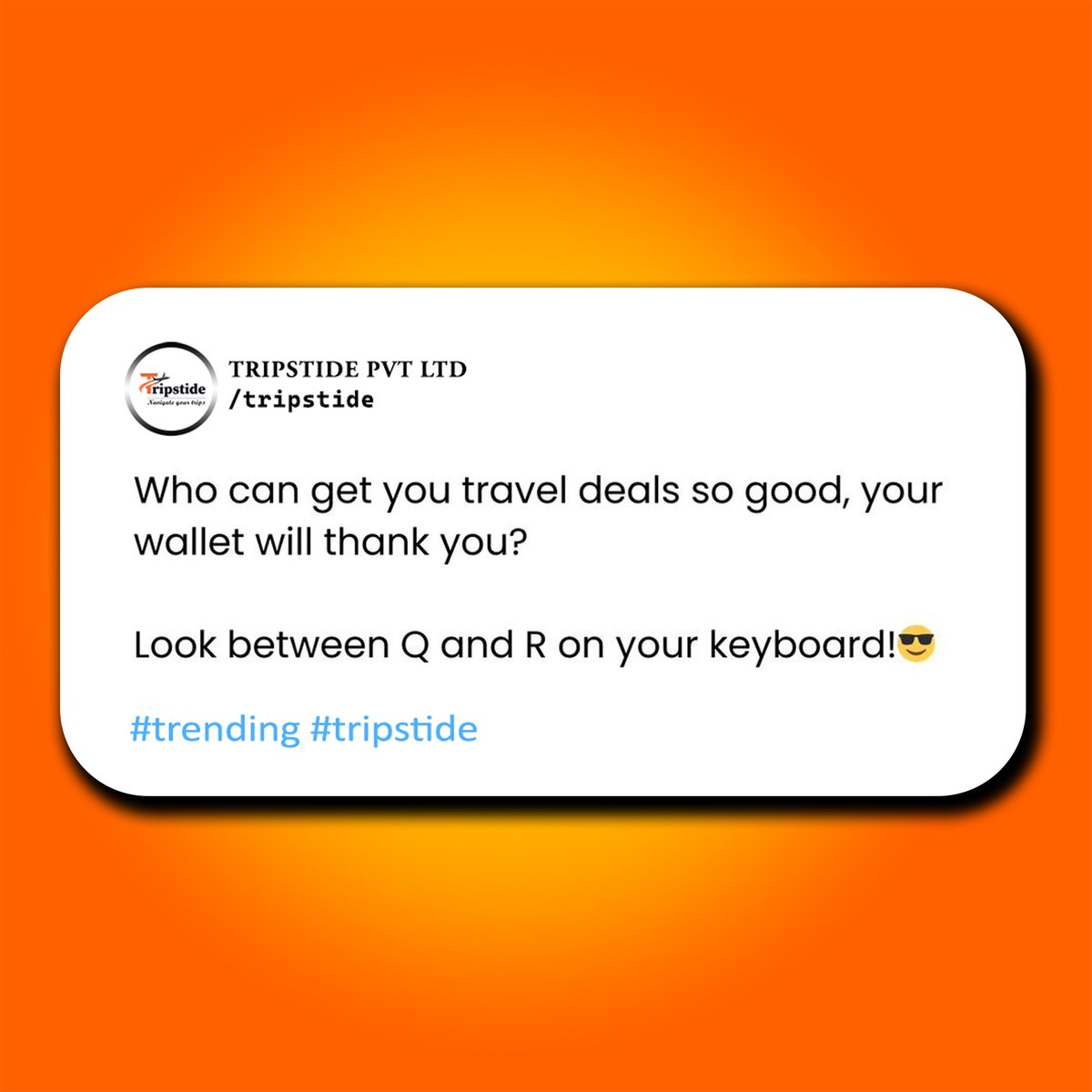 Yes! We've got you covered with paisa vasool deals on your travel bookings😇

#TravelMemes #Wanderlust #TravelHumor #TravelLife #AdventureTime #GlobeTrotter #ExploreTheWorld #TravelAddict #FunnyTravel #VacationVibes #NomadicLife #JetSetLife #RoamIfYouWantTo  #Tripstide