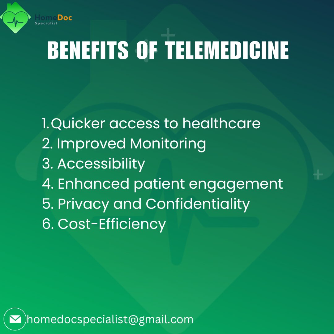 Benefits of Telemedicine at your fingertips ✨