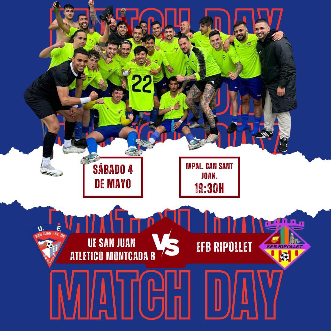 FAMILIA! 

Os necesitamos a todos este SÁBADO a las 19:30H en LA BOMBONERA para apoyar a nuestro filial. 

Se están jugando el PLAY-OFF, queremos mucho ruido, y mucha unión, que es lo que somos. 

Vamos filial estamos con vosotros! 💪❤️💙