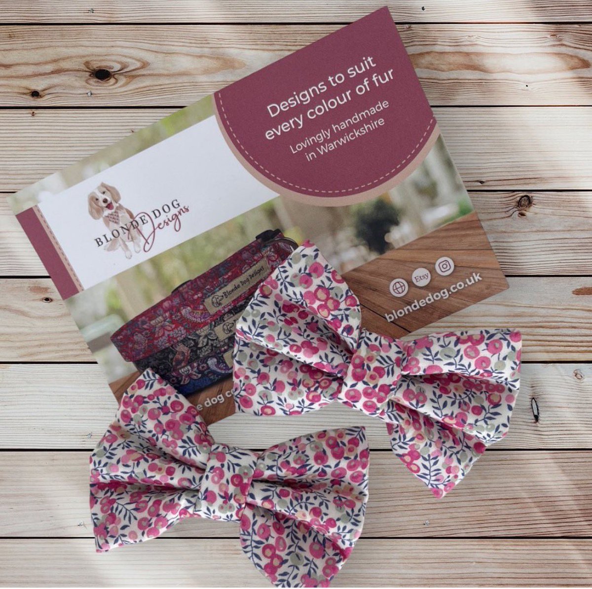 BDD Liberty of London ‘Wiltshire Bud’ dog collar bows🎀 The pawfect accessory for all the pretty pooches🐕 #elevenseshour #SmallBusinessWeek #CraftBizParty #MHHSBD