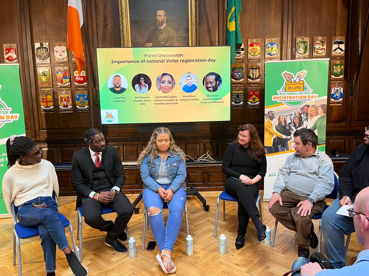 “Voting builds community” just one message from a brilliant panel discussing how people can be encouraged & enabled to vote. #YourVoteYourVoice Today marks National Voter Registration Day Registration available until 20 May for June’s elections - CheckTheRegister.ie