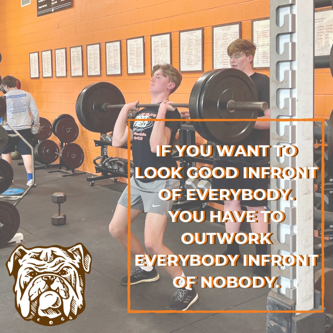 Truth! 💪🏻😤
#workinsilence #gains #thesedogsaredifferent #bulldogpride #gridironclub #bulldogs #weighttraining #cleans #highschoolfootball #fridaynightlights