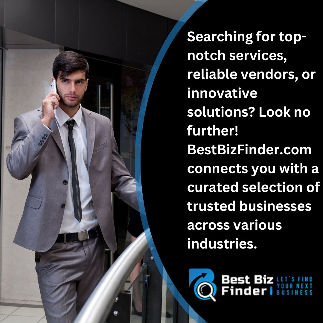 Dive into our listings, read real reviews, and connect with trusted professionals who are ready to help you succeed.

#BestBizFinder #BusinessGrowth #StrategicPartnerships #DataDrivenInsights #EntrepreneurialSuccess