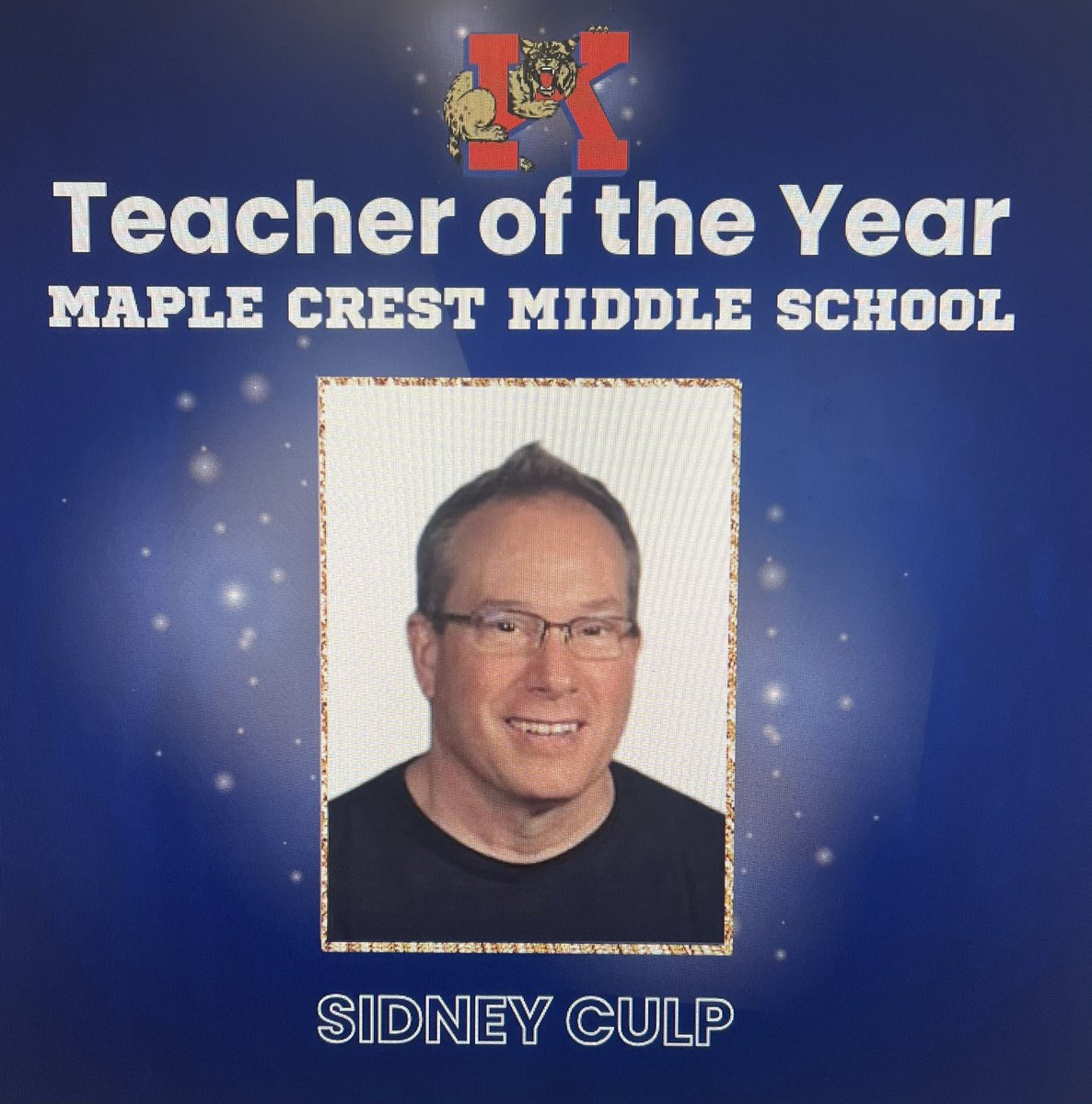 Congratulations to our 2023-2024 Maple Crest STEM Middle School Teacher of the Year - Mr. Culp. He does an amazing job and has been recognized by his peers as the outstanding educator that he is. We are blessed to have him at MCMS.