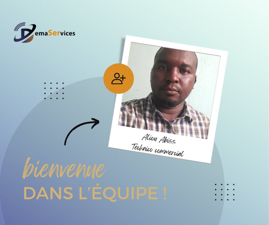 DemaServices's tweet photo. [Bienvenue à bord] 👋

Hier nous avons accueilli Alioum Abiss dans la Team Dema ! 

Il rejoint spécifiquement l'équipe #commercial et participera entre autres à l'accélération du portefeuille client. 🤩
#Sécurité #DemaServices #vidéosurveillance #IMPACTANT https://t.co/aJvHJgobt9