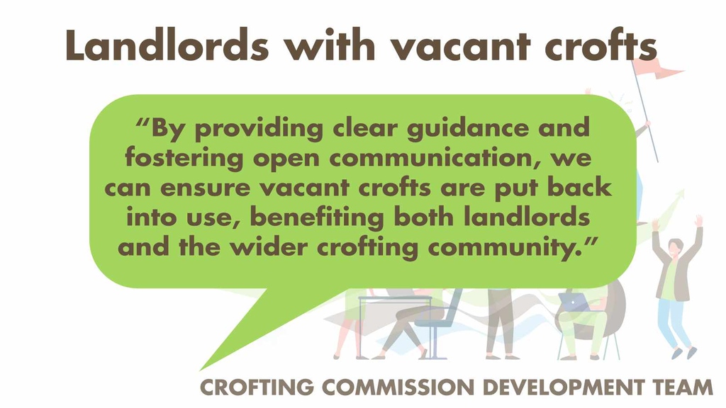 Croft landlords, we hear you! Vacancies can be a challenge. By providing clear guidance and fostering open communication, we can ensure vacant crofts are put back to use, benefiting both you and the wider crofting community. #crofts #landlord #tenant #Scotland #community