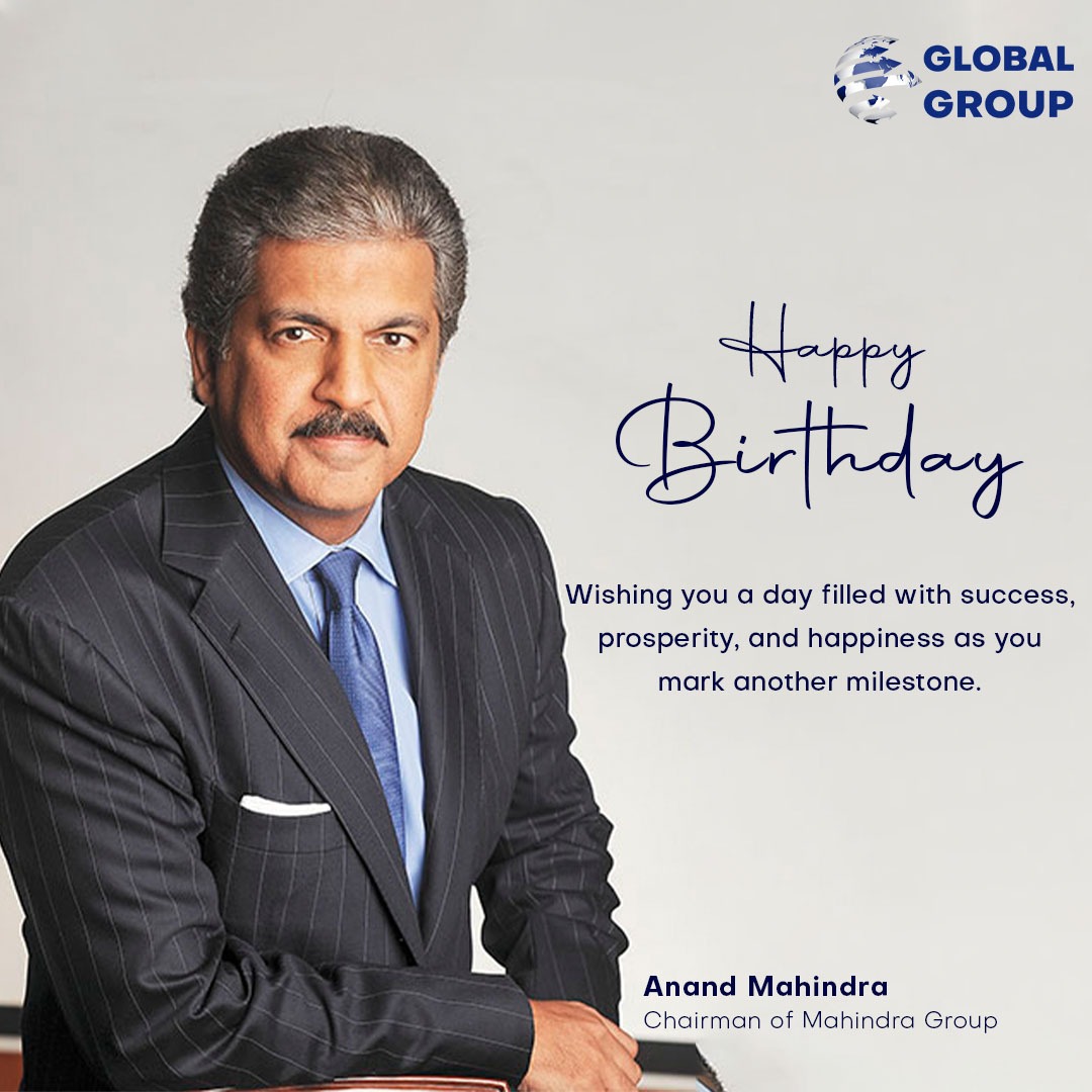 Warm Birthday greetings to the Chairman of Mahindra Group Shri @anandmahindra ji. May you be blessed with good health and long life. #birthday #mahindra #health #wishes #longlife #happiness