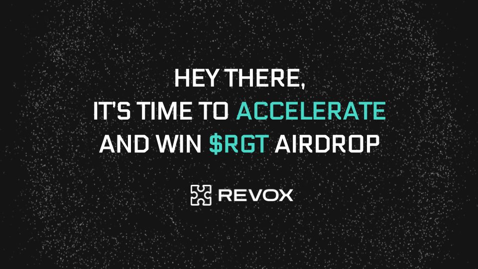 🔥Time for your attention on $RGT! As part of REVOX's TGE, 5% $RGT tokens will be distributed through an airdrop. 🪂 Eligibility is based on your involvement in REVOX products. POINTS are important trackers of your engagement! 👉Earn POINTS now: bit.ly/RDNContentHub