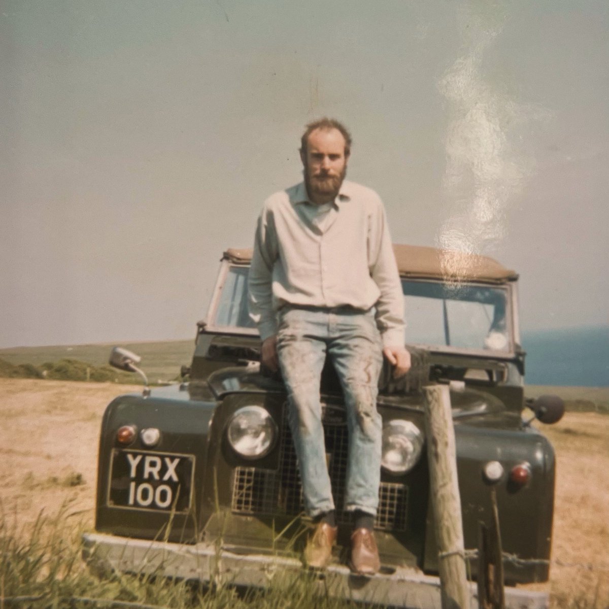 Peter Kindersley, summer of 1973, with his first Land Rover and in fact the first car he owned. His current Series 1 is being converted to electric. For #worldlandroverday - 76 years on from 30th April 1948