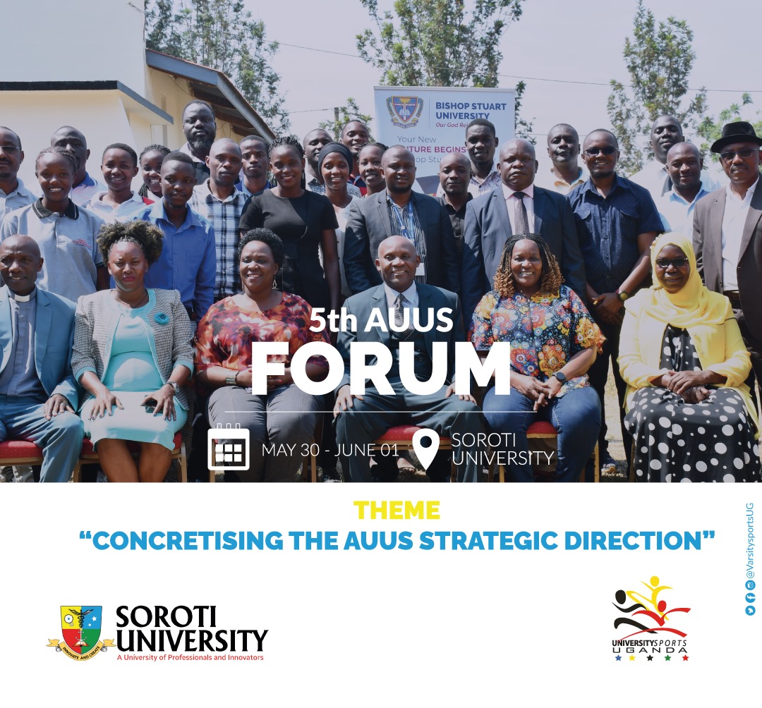 Concretising the AUUS Strategic Direction at the 5th #AUUSForum 🤩

Save the Dates  🗓: May 30 - June 01, 2024 

📍 - @SorotiUniversi1

#UgandaUniSports