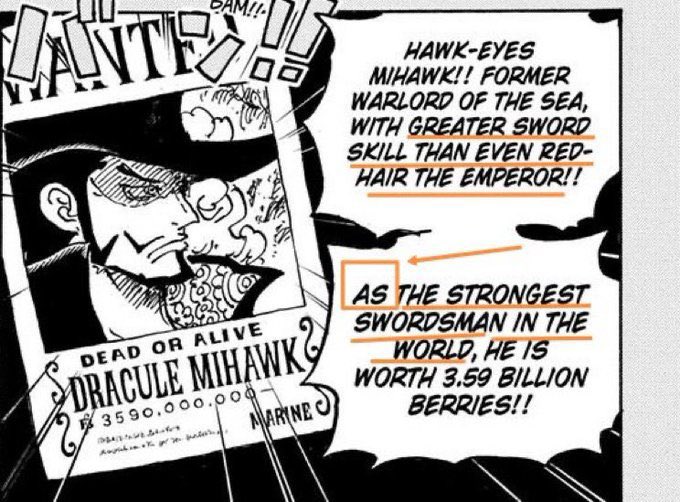 Titre renommée 

Mihawk titre de puissance à l'épée 

Donc le titre de meilleur épéiste englobe le haki, les capacités physiques, la technique... 

Ce titre comprend la puissance dans sa globalité avec une épée ou un sabre .