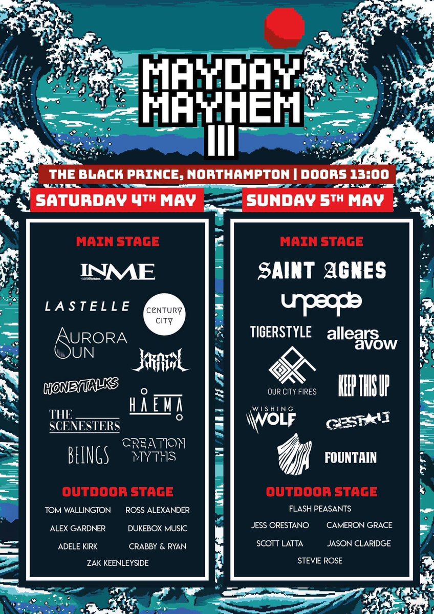 Northampton! It’s nearly time… Get your tickets while you can, insane lineup 🔥🔥🔥 ticket247.co.uk/Event/mayday-m…
