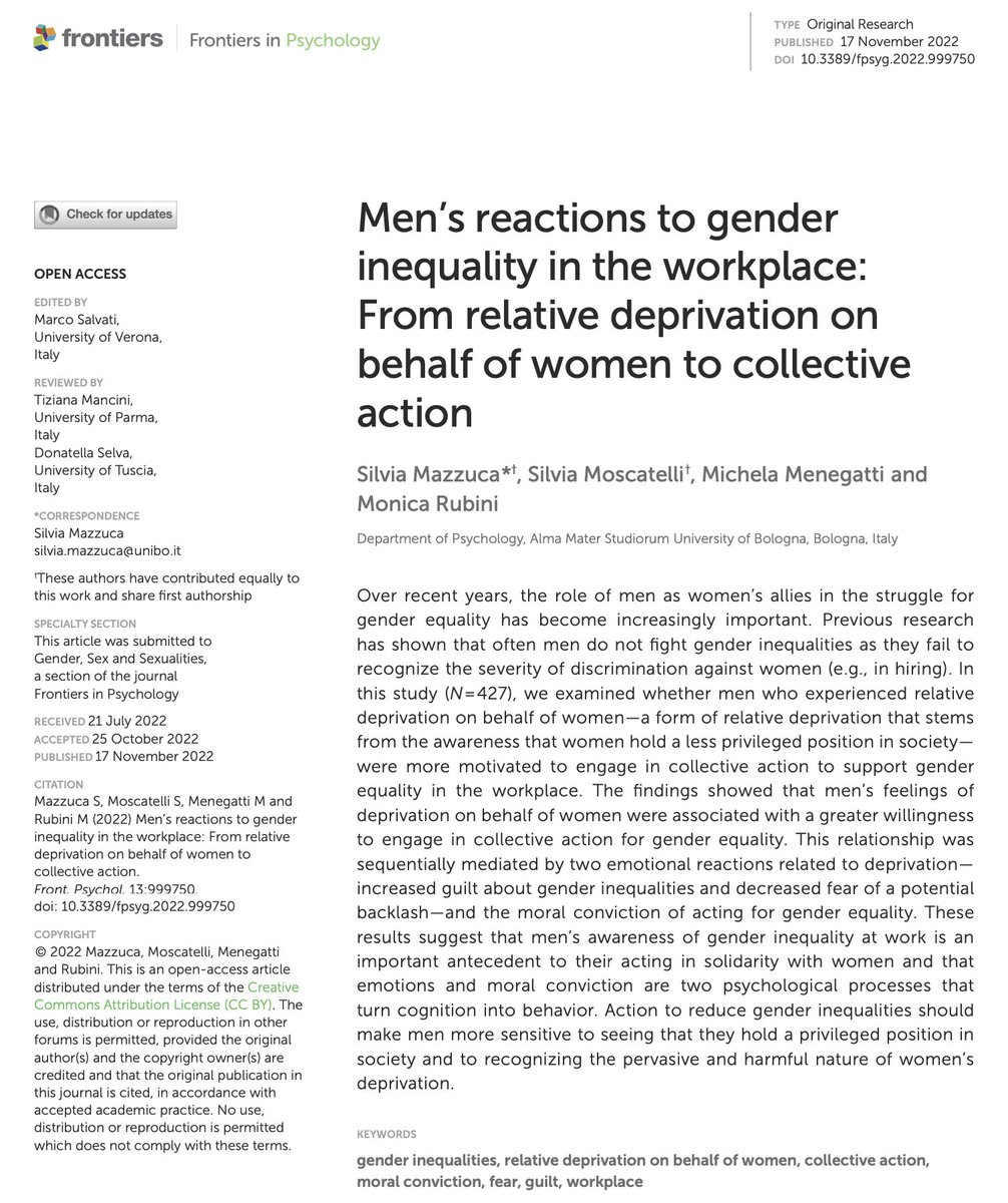 A group of women got together to write a paper telling men how bad and privileged men are. Great work, ladies.🤡 'The next 'big thing' in gender equality would be to include men as a target of action...'getting men on board' so that they can serve as allies of women.'