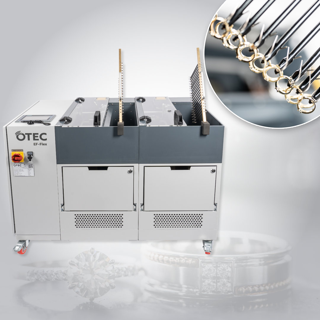 The EF Flex electro-finishing machine from #OTEC is perfect for #surfacefinishing & #polishing rings, ear rings, studs, necklaces, bracelets, brooches, watch parts & other jewellery & decorative pieces. Get from Fintek bit.ly/3mpCmwx  
#jewelleryindustry #jewelrymaking
