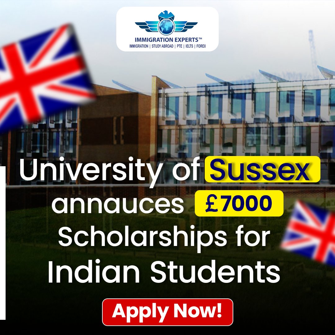 🇬🇧 University of Sussex announces £7,000 Scholarships for India Students.✈️

We're thrilled to be part of your journey towards achieving your dreams.

APPLY NOW.....

#UKstudyvisa #sussexuniversity #UK #Studyabroad2024 #studyabroad #abroadstudy #studyinuk #dreamuniversity