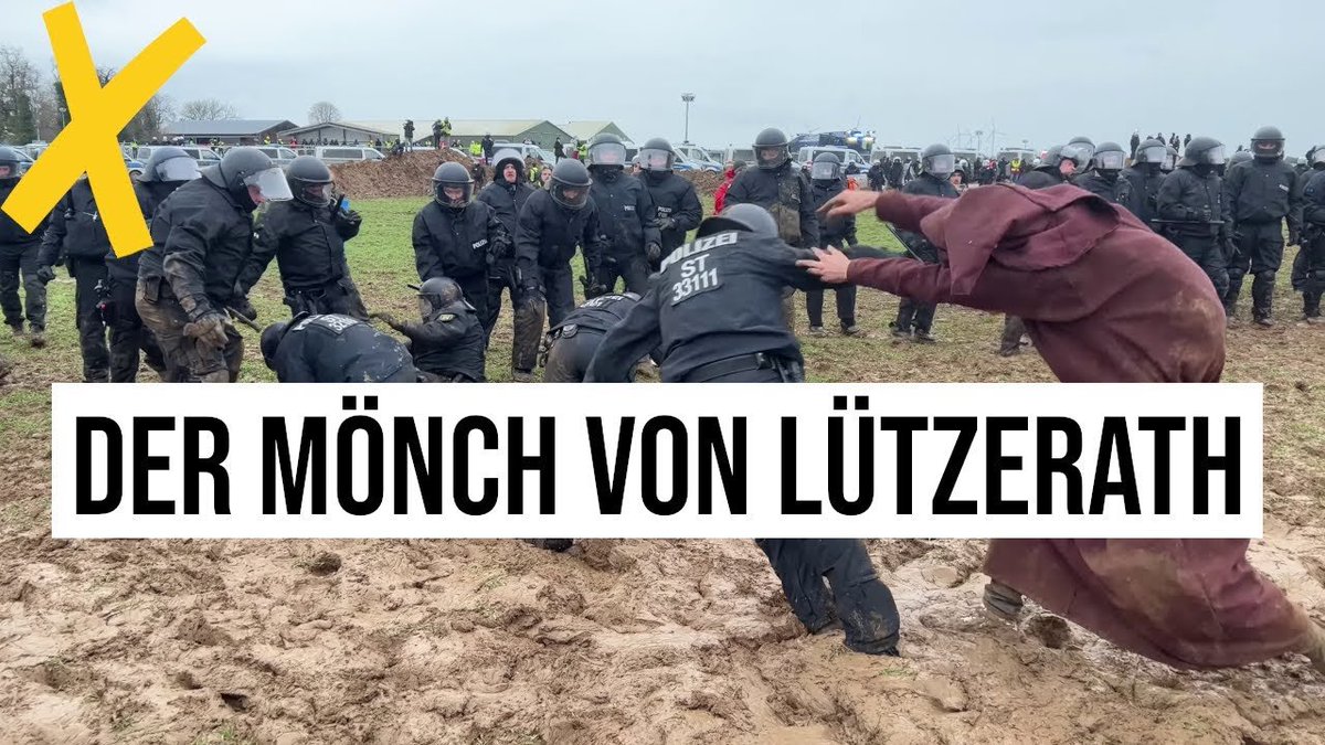 @DavidWi16981463 @SeanOhhhh These were protests in Germany. They were about an opencast lignite mine near Lützerath.

In Germany he is known as 'The Monk of Lützerath'.