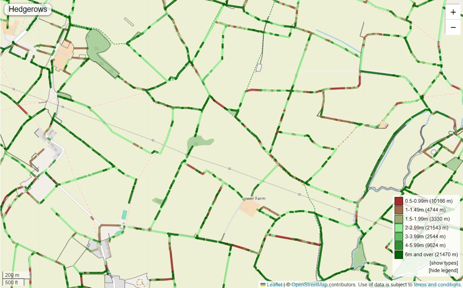 Our new Land Cover plus: Hedgerows data are now available to view via e-planner. The Inventory tab will now let you explore estimated hedgerow heights and lengths for your farm! e-planner.ceh.ac.uk