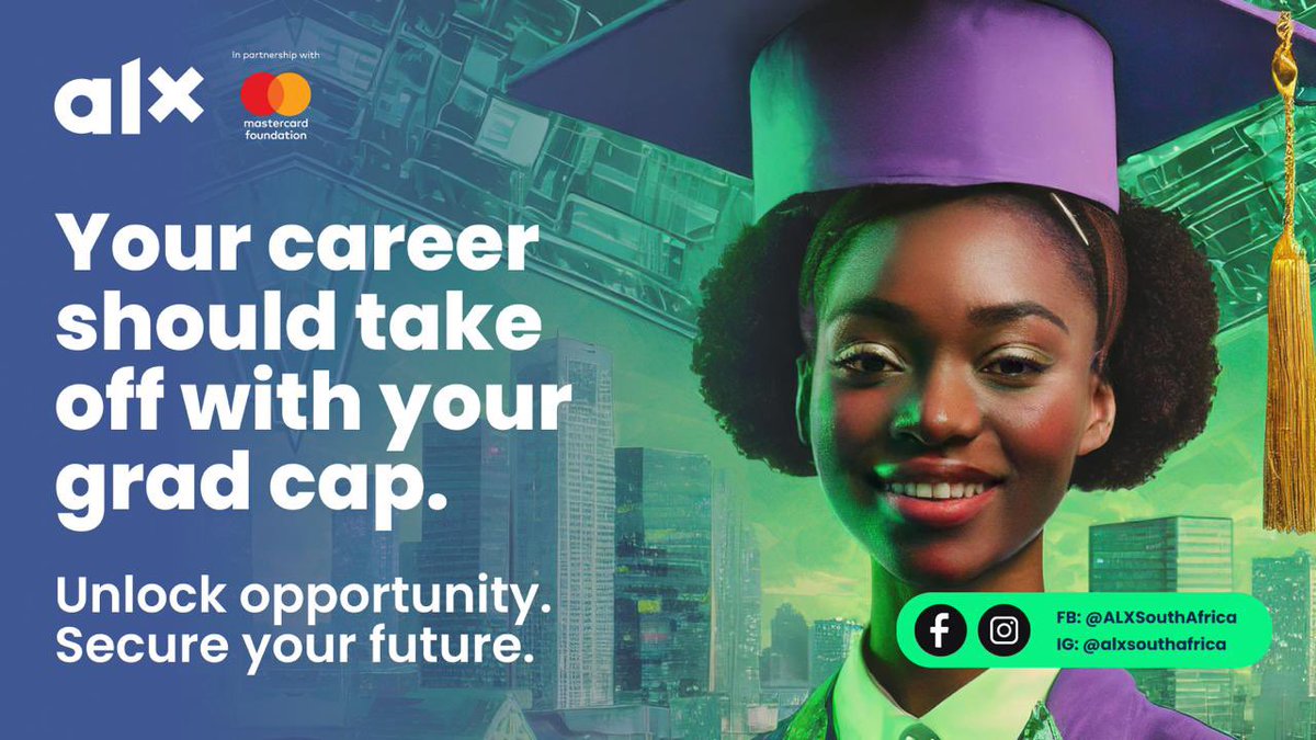 don’t wait for graduation 🫵🏾‼️– it’s your time now. unlock a future of success with the ALX FREE 6-week Career Essentials program to get ahead in the job market with skills and connections geared for your industry 🔌 apply now: bit.ly/3Tts2Vt
 
#ALXAfrica #DoHardThings