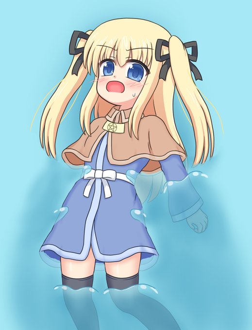 将来的にはミーファちゃんをクソデカスライムと戦わせて取り込まれ拘束とかしたい気持ちはありますの絵 