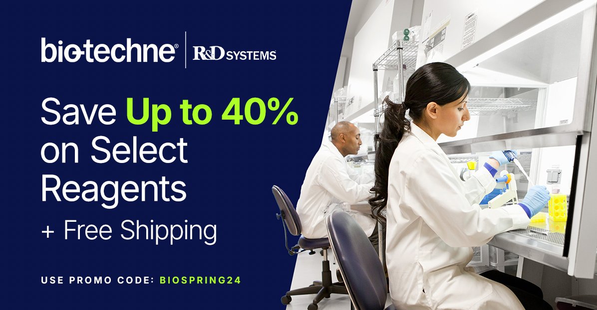 Drive your research to success with 40% savings plus free shipping on our industry-leading RUO recombinant proteins, small molecules, cell culture products, antibodies, and ELISA kits. Spring into discovery at bit.ly/491NXsk