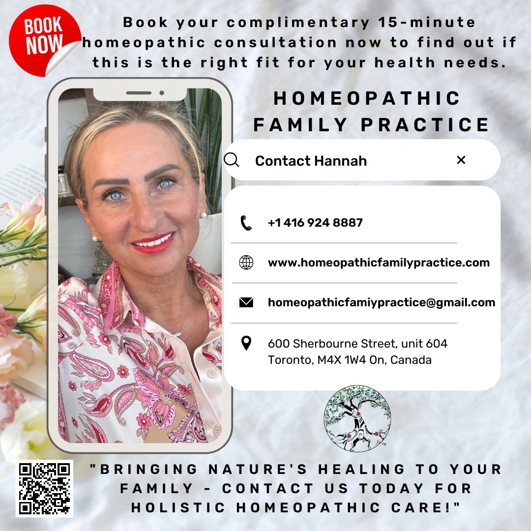 #HomeopathicFamily #hfp #Homeopathy #EffectiveHomeopathy #LymphaticFlow #RMT #Reflexology #NaturalHealing  #VibrationalHealing #Nanomedicine #RestoreHealth #CancerRecoverySupport

📞 Call us at 416-924-8887 🌐 Visit: homeopathicfamilypractice.com 🏢  600 Sherbourne Street Unit 604
