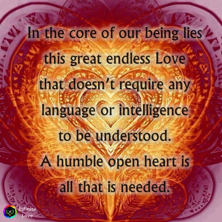 In the core of our being lies a great endless love. Catch it!