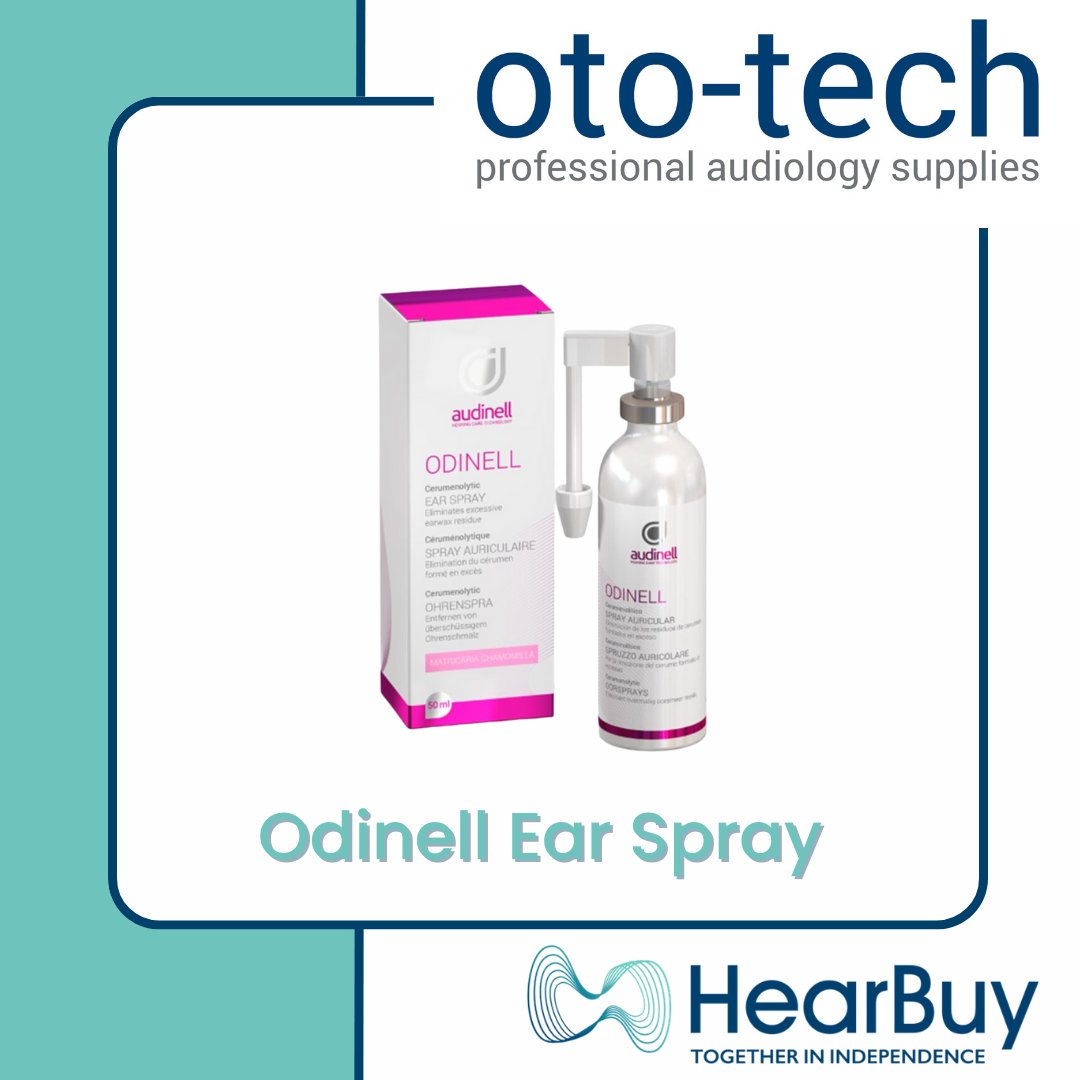 💥 A great retail product for audiologists! Odinell ear spray is a gentle isotonic washing solution containing surfactants. It helps remove earwax residue, clean the ear canal, prevents build-up from forming & ensures the proper functioning of hearing aids.  #Audiology #EarSpray