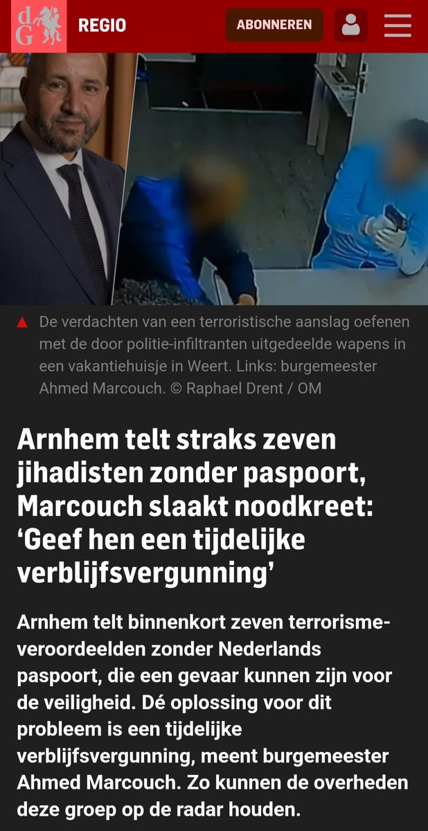 Lopen binnenkort zeven voor terrorisme veroordeelde illegalen vrij door Arnhem en omstreken die 'n significant gevaar voor de samenleving vormen.

Wat te doen?

Moslimbroeder Marcouch heeft het antwoord: geef ze een (tijdelijke) verblijfsvergunning!

#Marcouch #Marcouch #Marcouch