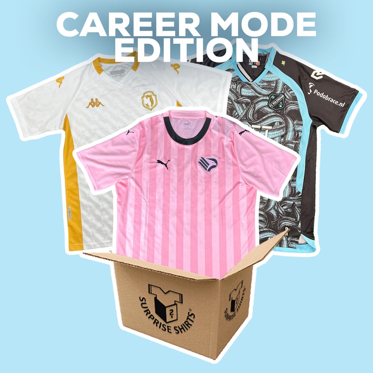 Introducing our newest product, the FC Career Mode Edition box! 👀 The ultimate way to decide which team to manage on FC24, this box guarantees a shirt from a team playable in the game! 🔥 Get 10% off the FC box with code ‘FC24’ until midnight ⏳ surpriseshirts.co.uk/collections/my…