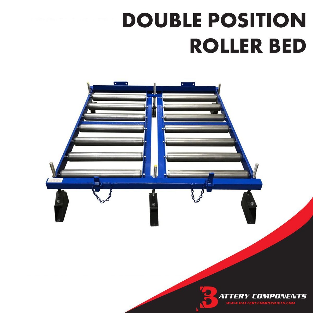 Upgrade your battery changing process with battery roller beds! 

They make battery changes quick and easy, minimising downtime and improving your efficiency. ✅📈 

Available now: 
buff.ly/3GRpThi 

#BatteryHandling #BatteryChange #TractionBattery