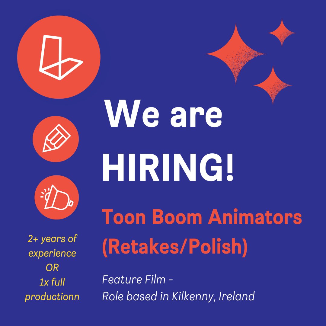 We are seeking Retakes/Polish Animators to join our studio in Kilkenny! Click on the link or check out the Careers page on our website for more information. #ToonBoom #ToonBoomHarmony #Jobsinanimation lighthouse.bamboohr.com/careers/285?so…