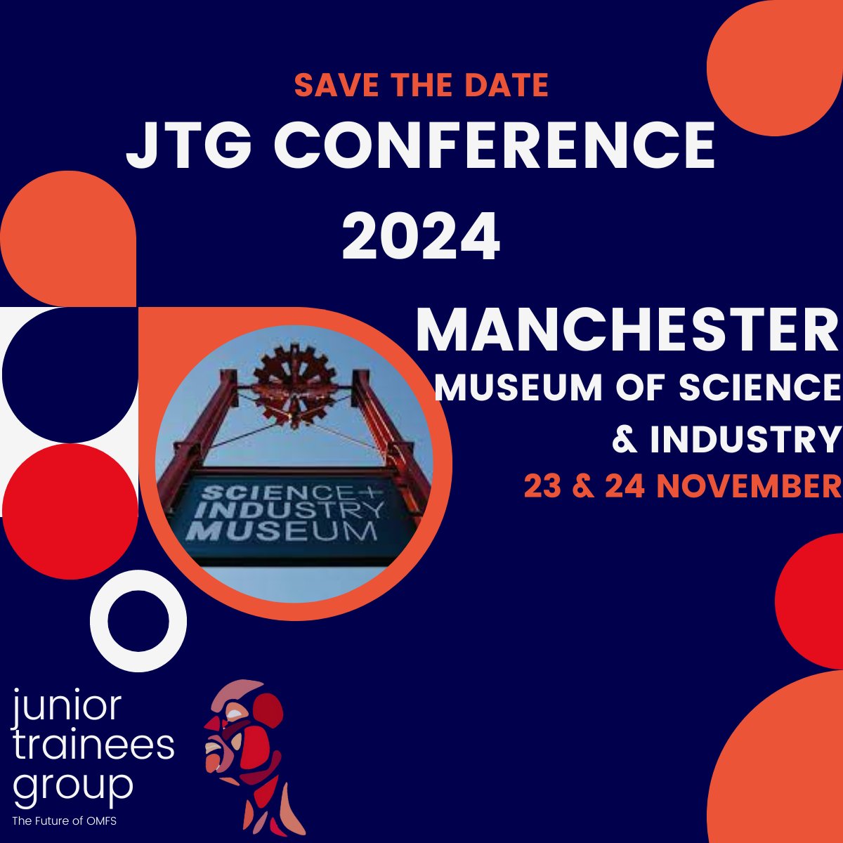 SAVE THE DATE! JTG conference is going to be in Manchester this year on 23&24 November! more info to follow soon #jtgofbaoms #fortraineesbytrainees