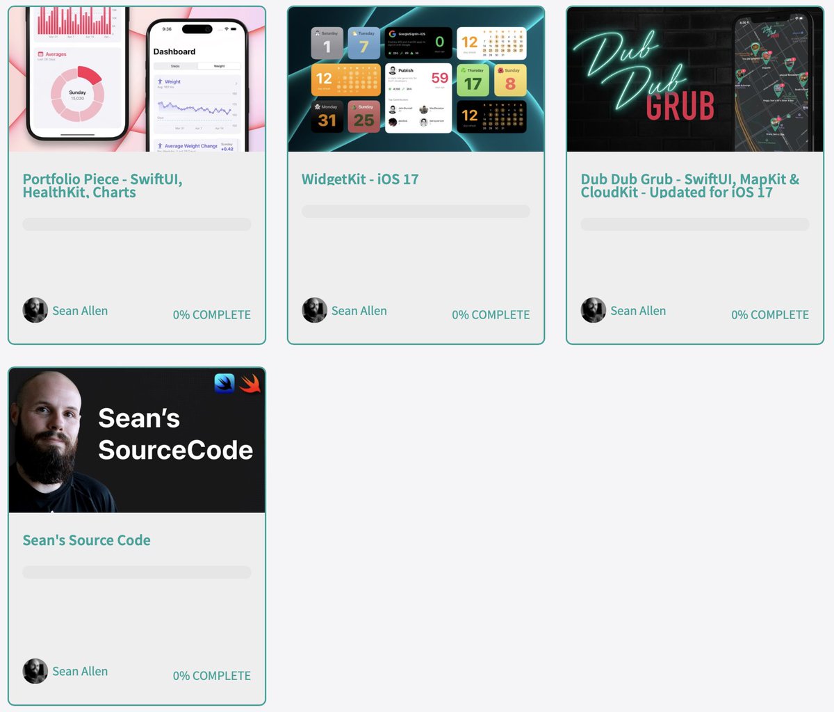Hey, iOS-devs!

I just want to let you know, that @seanallen_dev created new course and there is a Spring Sale right now that expires May 2nd - 30% off all courses.

By the way, I just got all of them. Can't wait to dive into them!

Check here: seanallen.teachable.com

#SwiftUI