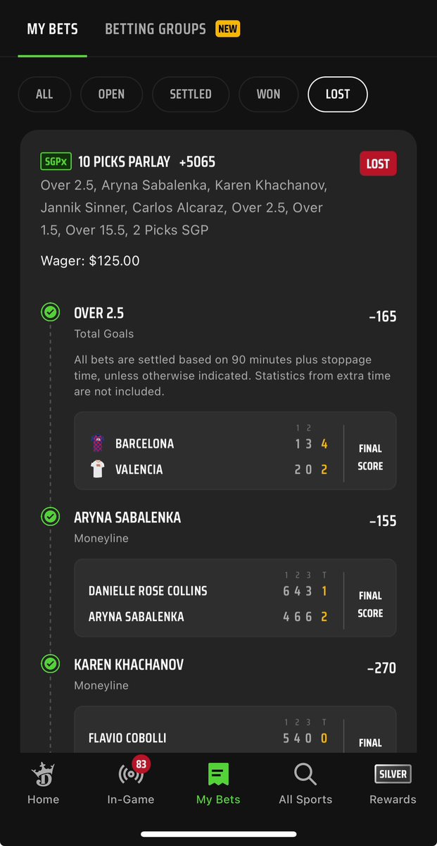 BigJimH65's tweet photo. Ouch!!! @kporzee getting hurt killed me!!! The only one I didn’t hit 😢 #badbeat #draftkings #payitout https://t.co/QlDgXErzTk