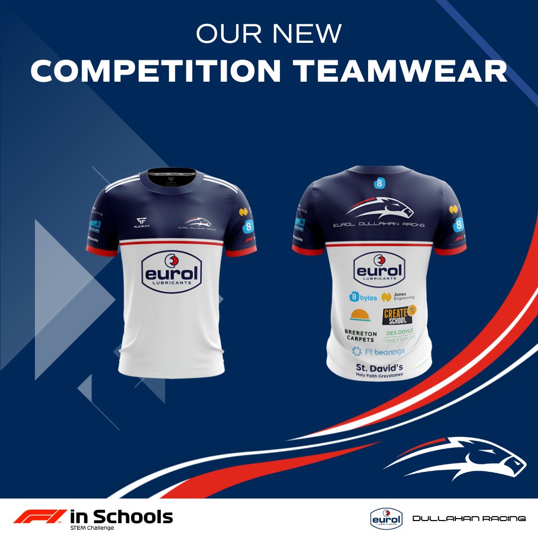 Here is the team's competition team wear for National Finals 2024, Made by @playrfit. #teamwear #f1inschools #f1 #stem #engineering #dullahanracing #eurol #stdavidsgreystones #greystones #Playrfit