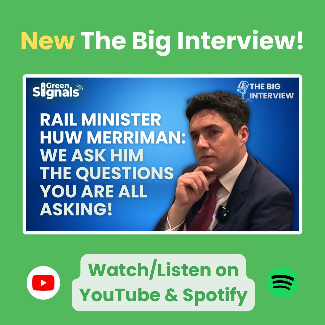 The moment you've been waiting for since we announced this yesterday - our interview with @HuwMerriman at his @transportgovuk office is now on YT and Spotify! Watch it here: youtu.be/dXunqWiA6bQ and do let us know what you think!