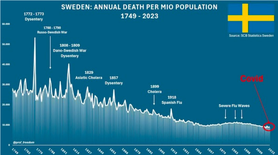 THE SWEDES WERE VERY SMART DURING THE COVID SCAMDEMIC.