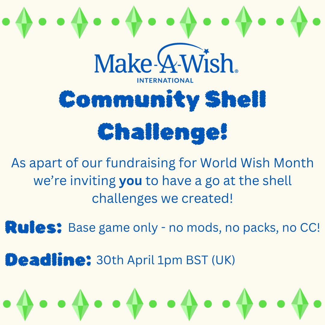 Last day of our campaign with @MakeAWishIntl !💫We've raised $275 so far out of our $300 goal! Myself & @CosyLinde are going live *now* for the finale - touring your shell builds! Come say hi & help us reach our goal! donate.tiltify.com/9031fd43-cd28-…