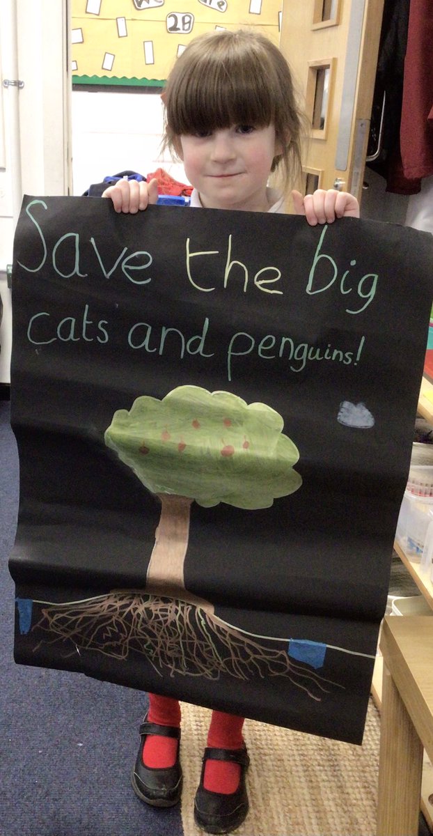 This wonderful Year 2 pupil is passionate about saving endangered animals. She created this poster to remind everyone that big cats and penguins need to be saved. Watch this space for more penguin 🐧 and big cat 🐯facts! #savethebigcats #savethepenguins