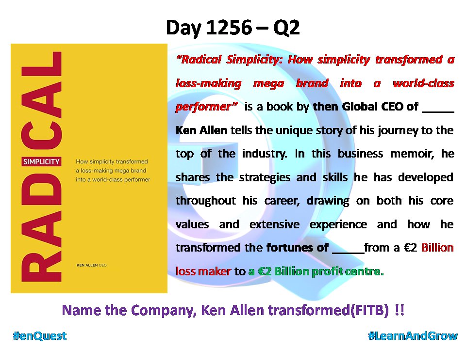 Day 1256 - Q2  

#enQuest 

#LearnAndGrow