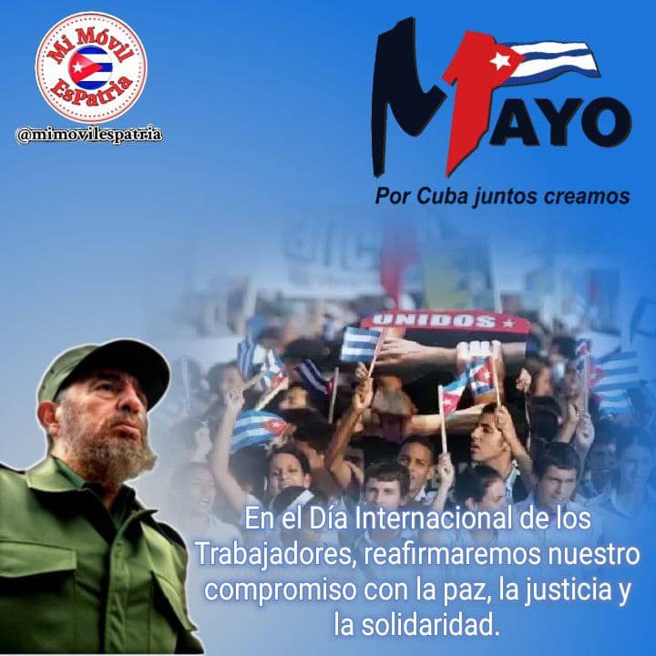 @mimovilespatria @DiazCanelB @DrRobertoMOjeda @PartidoPCC @UJCdeCuba @H_Cubana @RaulCastro_Ruz @cdr_cuba @FMC_Cuba @FEEM_Cuba @OPJMCuba #PorCubaJuntosCreamos súmate a la fiesta del proletariado este #1Mayo #MiMóvilEsPatria