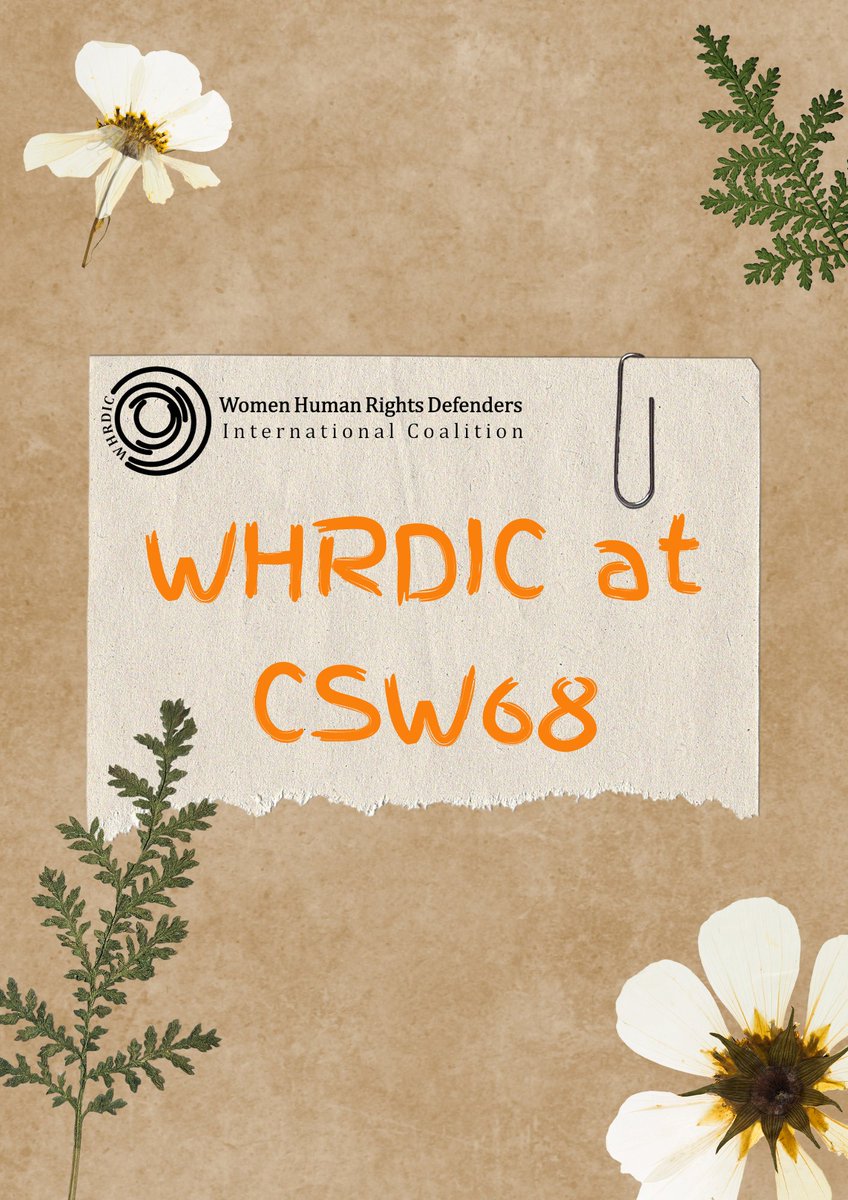 Ahead of #May1st , we would like to share briefly about the WHRDIC's engagement at #CSW68. Sending courage to all who resist. May we be safe! 🚩share2.apc.org/s/tHwwXiBnwXc2…