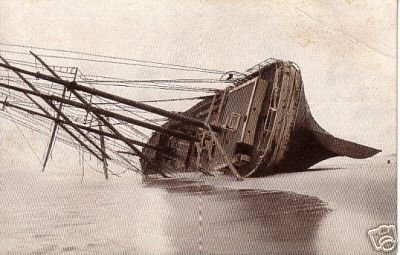 1910 Fortuna Ship Wreck on Beach #SHIPBOTTOM, NJ #LBI