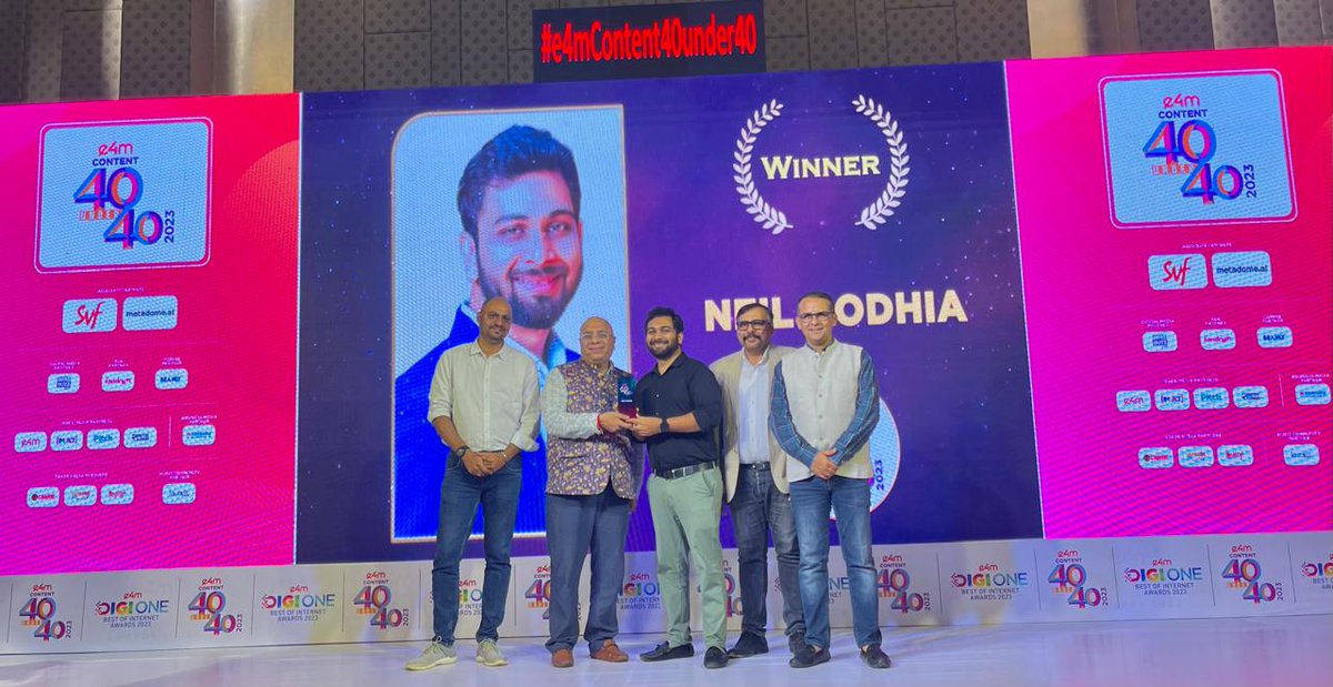 The #e4mContent40Under40 Awards honour individuals who have significantly shaped the Content Marketing industry!👏
Many Congratulations @iN3IL on winning the prestigious title.🏆

#e4mAwards #Content40Under40 #ContentMarketing #MarketingAwards #ContentAwards #ContentMarketing