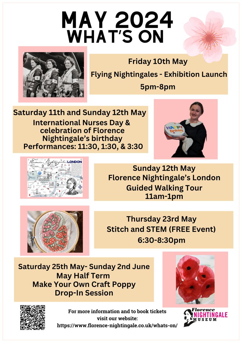 May is almost here, and the Florence Nightingale Museum has lots of great programs and events available for you to enjoy!