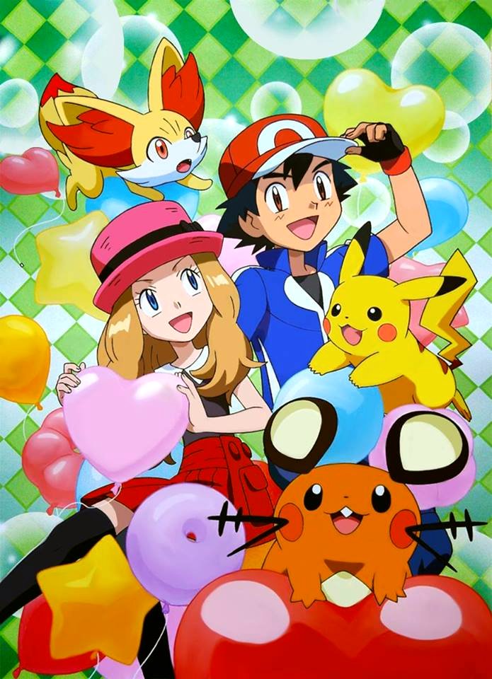 — artwork of ash and serena 🎈