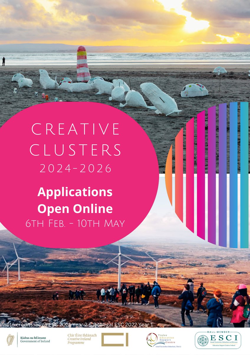 Creative Clusters 2024 - 2026 applications are open! The deadline for receipt of applications is 10th May 2024. See here for more information and to apply online: cesc.ie/cesc-news-even…