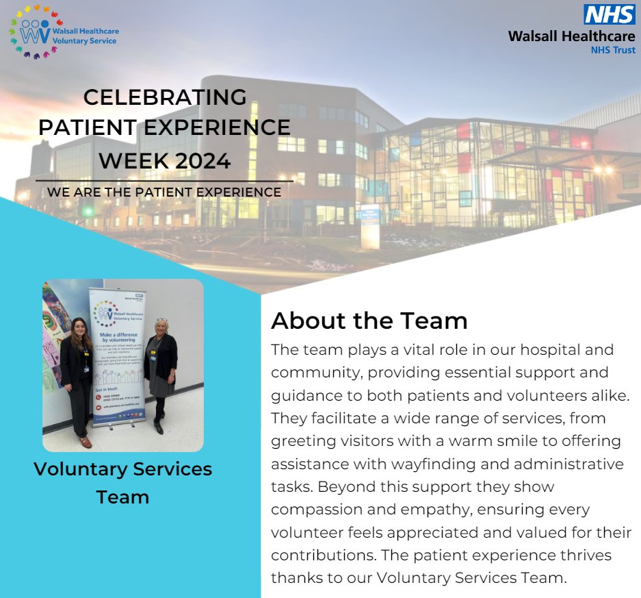 A big thank you to our Voluntary Services Team, their contributions are invaluable! The Team and our Volunteers make a difference to the patient experience for both the hospital and the community. @G12PRY @AndyR1ce @LisaRuthCarroll @whytecm #PEW2024 #PXWeek #PatExp