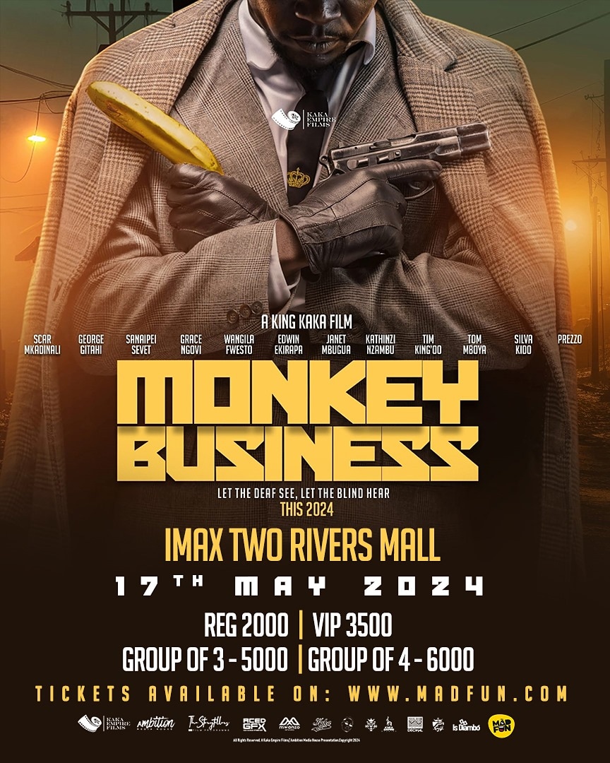 Monkey Business Trailer out now on youtu.be/rIE5Biah8hQ?si…

@RabbitTheKing will be making his second debut in the film industry, and it only gets better 🙌🏼

Grab your tickets now at madfun.com or USSD *672*66# 

#MonkeyBusinessPremiere #kakaempireisthelifestyle