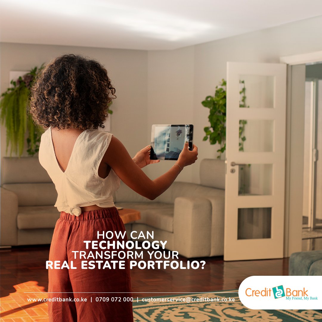 Discover real estate tech trends! Virtual tours, online listings, and data analytics are crucial for smart decisions and effective marketing. Start your journey with us: 📞 0709 072 000 or ✉️ customerservice@creditbank.co.ke. #YourFriendYourBank #RealEstateInvestment